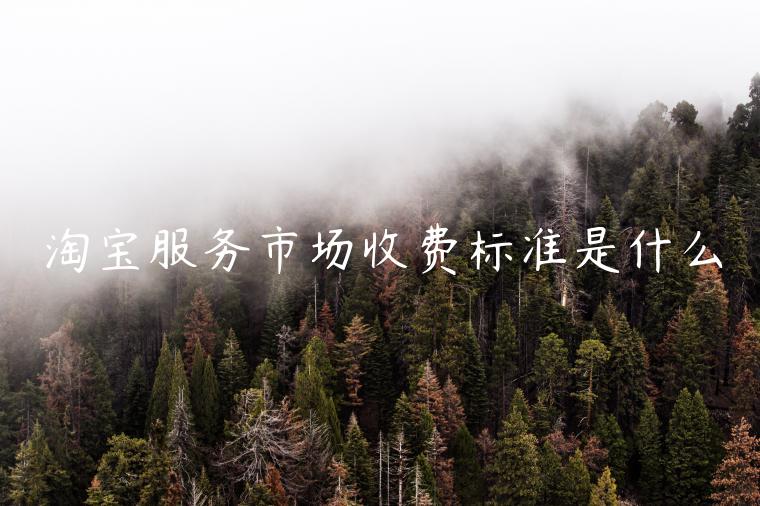 淘寶服務(wù)市場(chǎng)收費(fèi)標(biāo)準(zhǔn)是什么